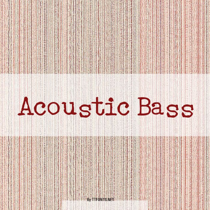 Acoustic Bass example